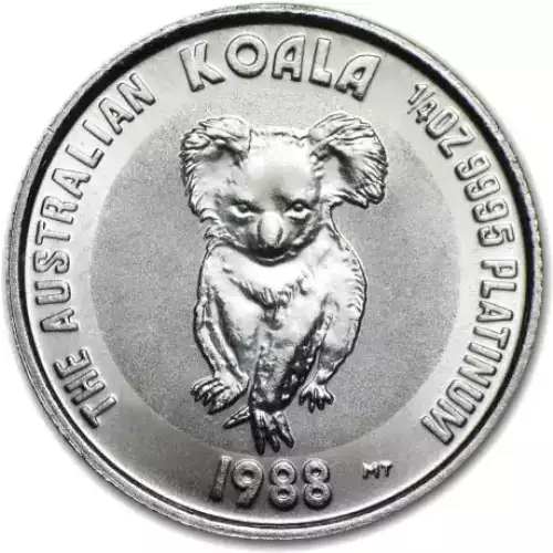 Australian Perth Mint Platinum Koala 1/4oz - Backdated (2)