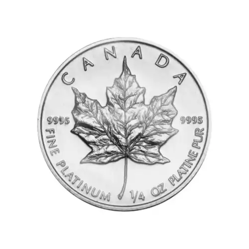 Canadian Platinum Maple Leaf 1/4oz - Backdated (2)