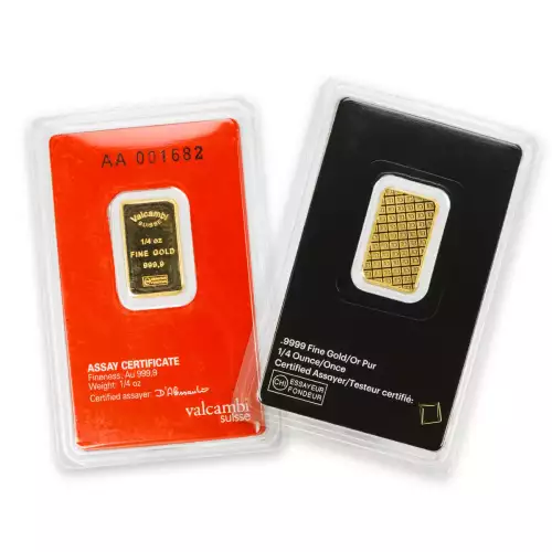 Misc Minted Gold Bar, 1/4 oz (2)