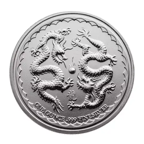 Niue Silver Double Dragon 1 oz Coin - 2018 - Canadian PMX