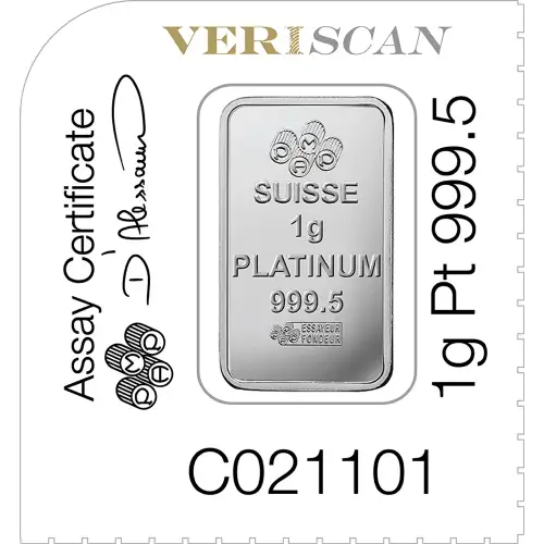 PAMP Suisse Platinum Fortuna Multi Gram Sheet, 25 x 1 gram  (4)