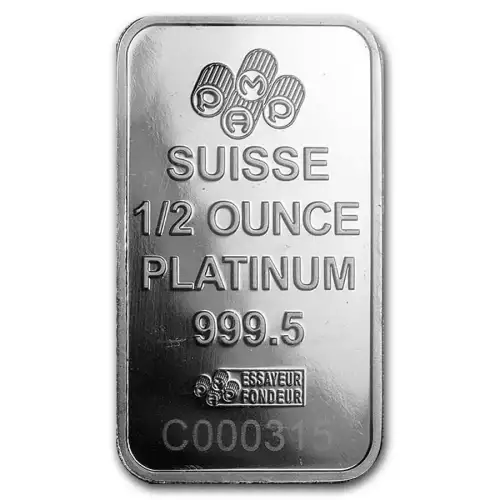 Platinum Bar 1/2 oz - PAMP Fortuna