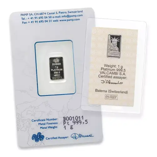 Platinum Bar 1 gram - Misc Minted (5)