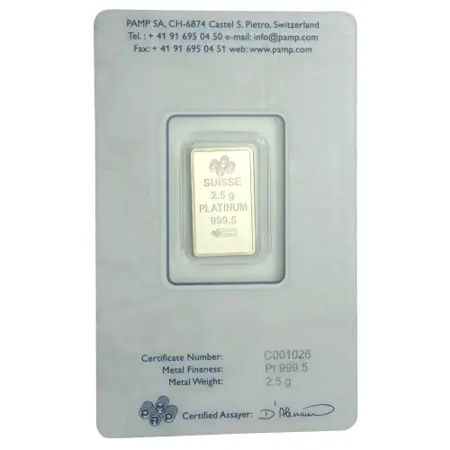 Platinum Bar 2.5 gram - Misc Minted (3)