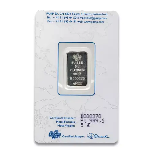 Platinum Bar 5 gram - Misc Minted (2)