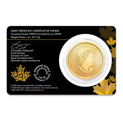 RCM Gold Coin (.99999), 1 oz - Klondike - 2021