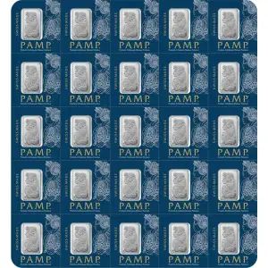 PAMP Suisse Platinum Fortuna Multi Gram Sheet, 25 x 1 gram  (6)