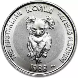 Australian Perth Mint Platinum Koala 1/4oz - Backdated (2)