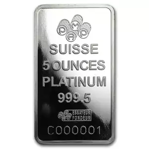 Platinum Bar 5oz - PAMP Fortuna