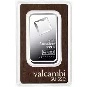 Misc. Minted Silver Bar, 50g (1.6075 Tr Oz)